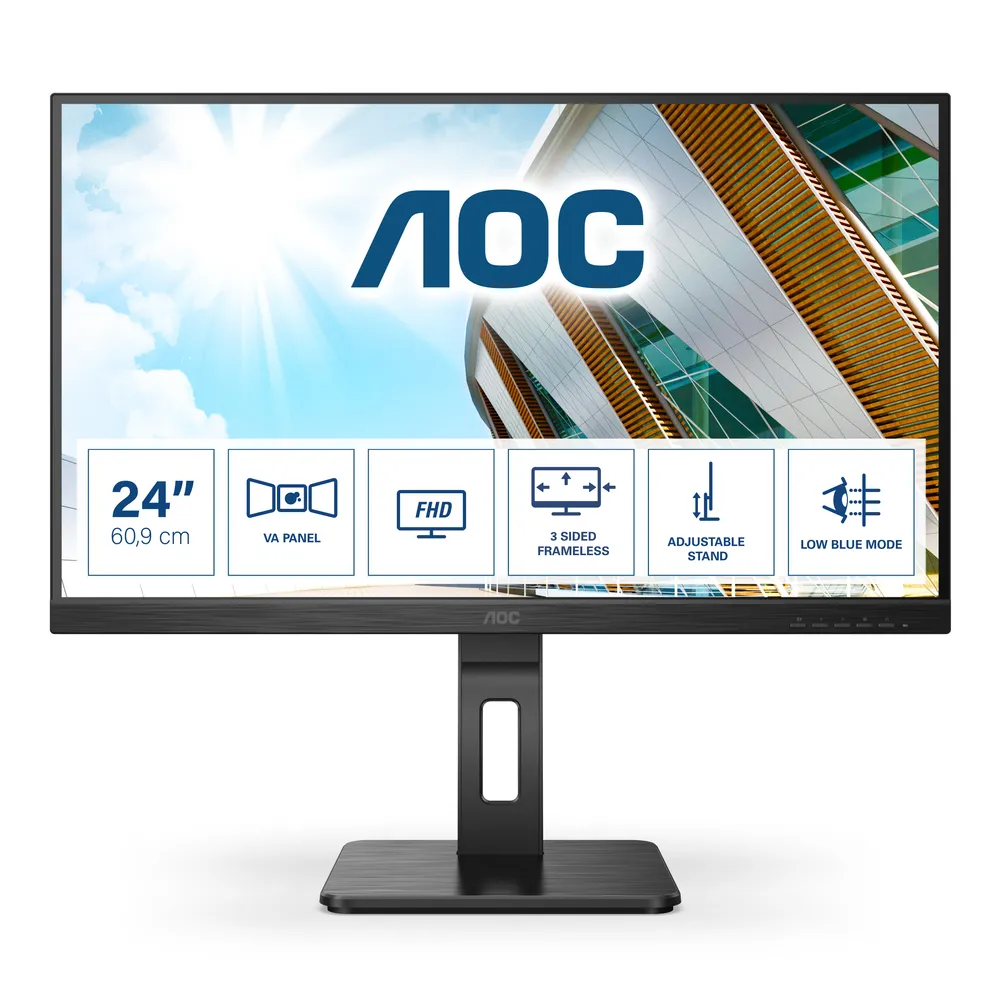 AOC Pro-line 24P2QM Monitor 60.5cm (23.8") Full HD | 24p2qm | VA - 4ms