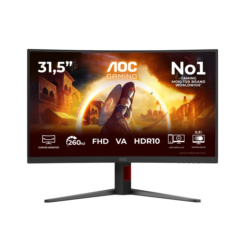 Monitor AOC G4 C32G4Z 31,5" FullHD 260Hz VA Curved HDR10 Höhenverstellbar