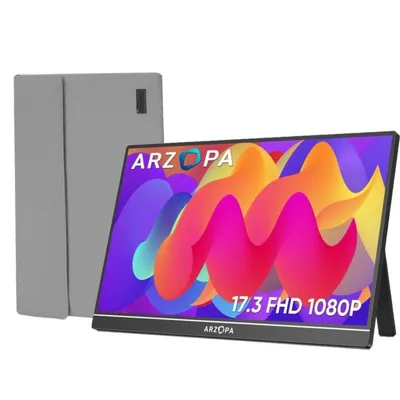 Monitor ARZOPA 17.3" Full HD 60Hz IPS HDR tragbar UltraSlim Lautsprecher FreeSync