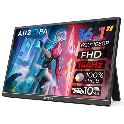 Arzopa G1 Tragbarer Spielemonitor USB-C 16,1" LCD IPS FullHD 144Hz