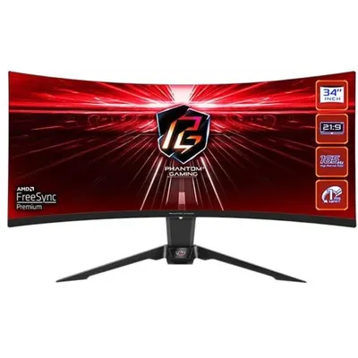 AsRock PG34WQ15R2B 34" LED UWQHD 165Hz FreeSync Premium WLAN gebogen