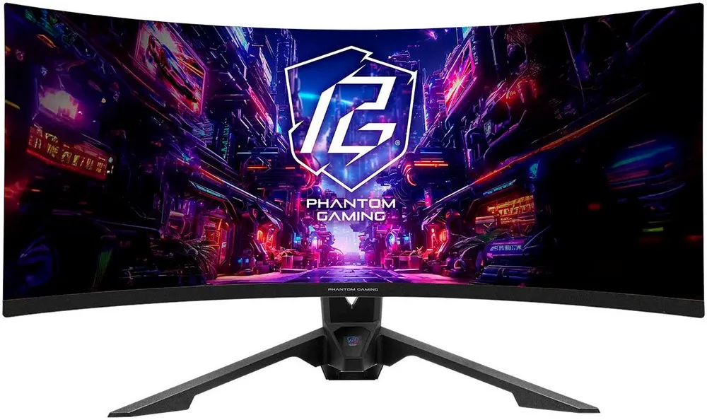 Asrock PG34QR Curved-Gaming-Monitor (86 cm/34 ", 3440 x 1440 px, UWQHD, 1 ms Reaktionszeit, 180 Hz, VA LED)