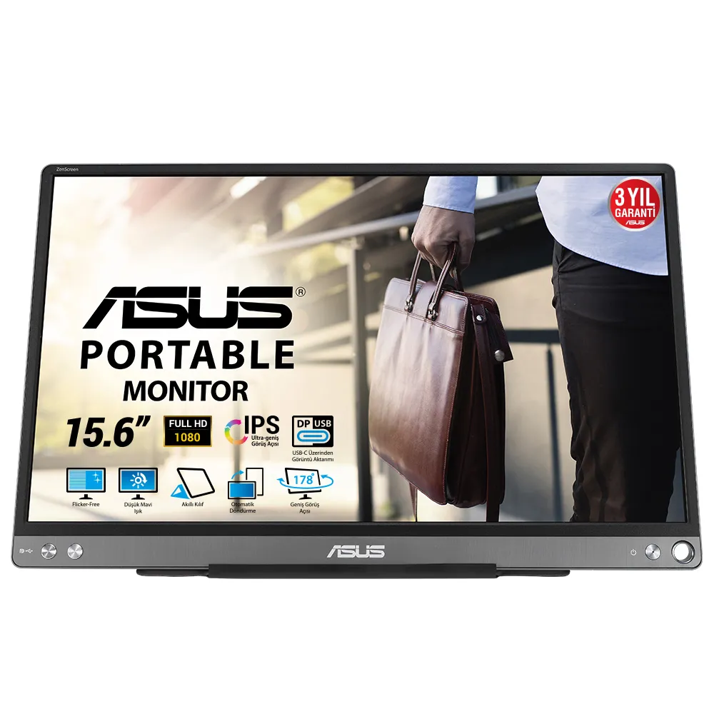 ASUS ZenScreen MB16ACE LED display 39,6 cm (15.6") 1920 x 1080 Pixel Full HD Grau