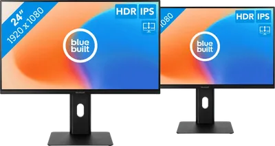 BlueBuilt 24 Zoll Full HD Monitor Doppelpack