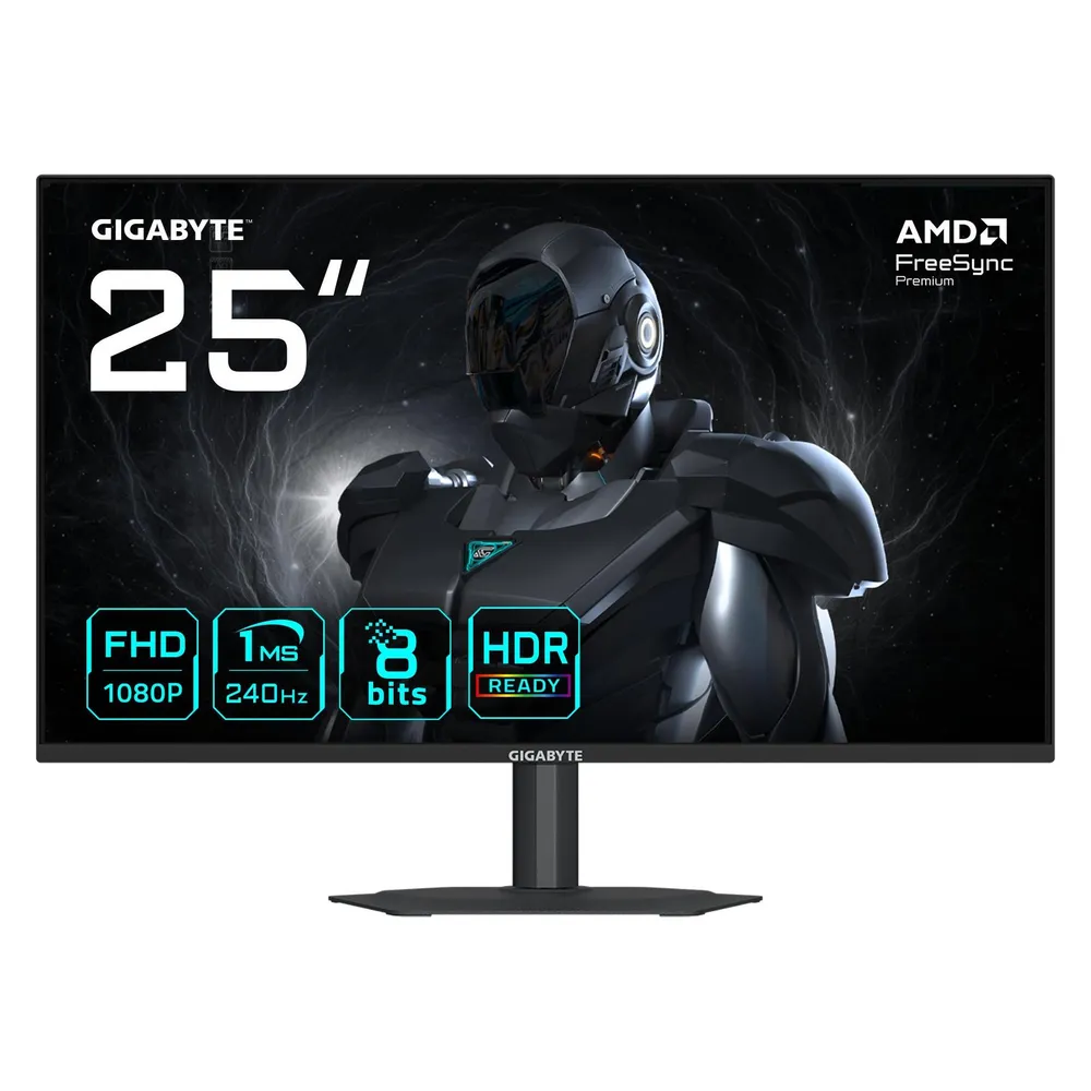 Gigabyte G25F2A 25" FHD Gaming Monitor - 1920 x 1080- 240Hz- 1ms- 300 cd/m²- Display HDR 10- HDMI 2