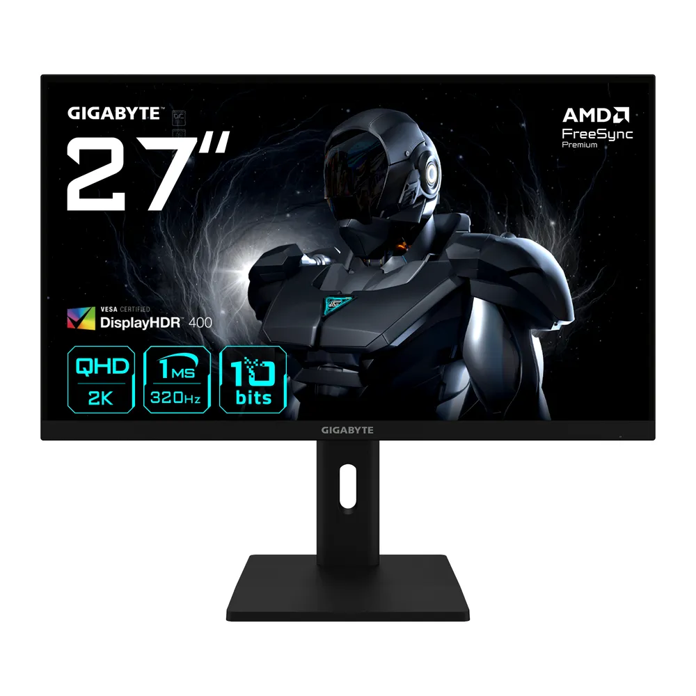 Monitor GIGABYTE G27Q3 27" Quad HD 320Hz IPS FreeSync Premium HDR400 Höhenverstellbar 1ms