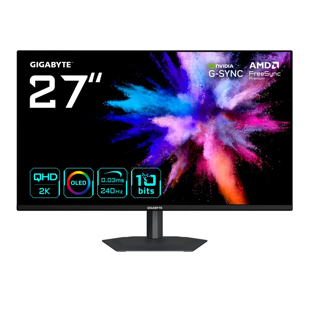Monitor GIGABYTE GO27Q24A 27" Quad HD 240Hz QD-OLED FreeSync Premium Höhenverstellbar