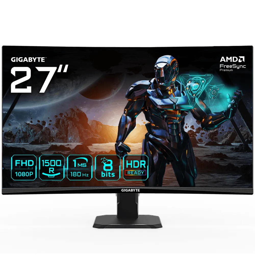 Gigabyte GS27FC 27" 1080p 180Hz VA Curved 1500R FreeSync Premium HDR