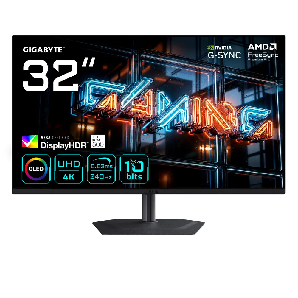 Monitor GIGABYTE MO32U24 32" UltraHD 4K 240Hz QD-OLED G-Sync FreeSync 0.03ms
