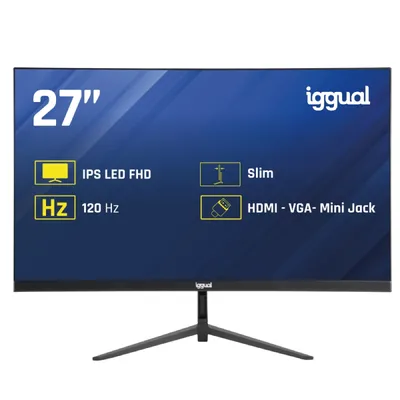Equal Monitor 27″ 1080p 75Hz IPS Rahmenlos HDMI VGA VESA Halterung Schwarz