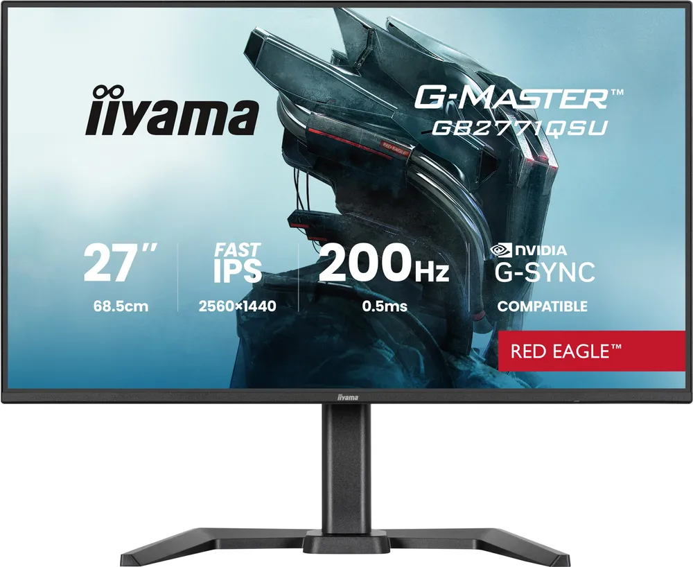 G-MASTER GB2771QSU-B1, Schwarz, 27 Zoll, QHD, IPS, 200 Hz, 0,5 ms Gaming-Monitor