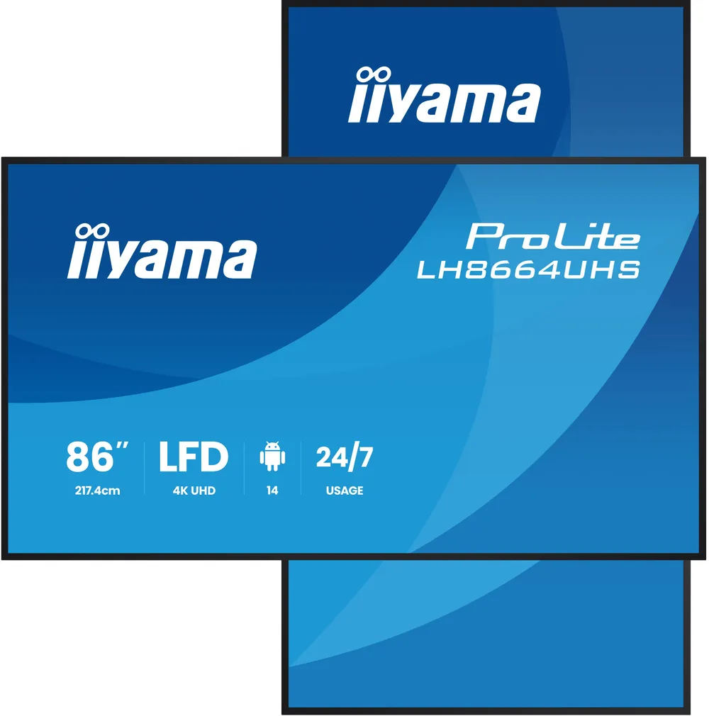 Iiyama LH8664UHS-B3AG 86"W LCD 4K UHD IPS Black | lh8664uhs-b3ag |