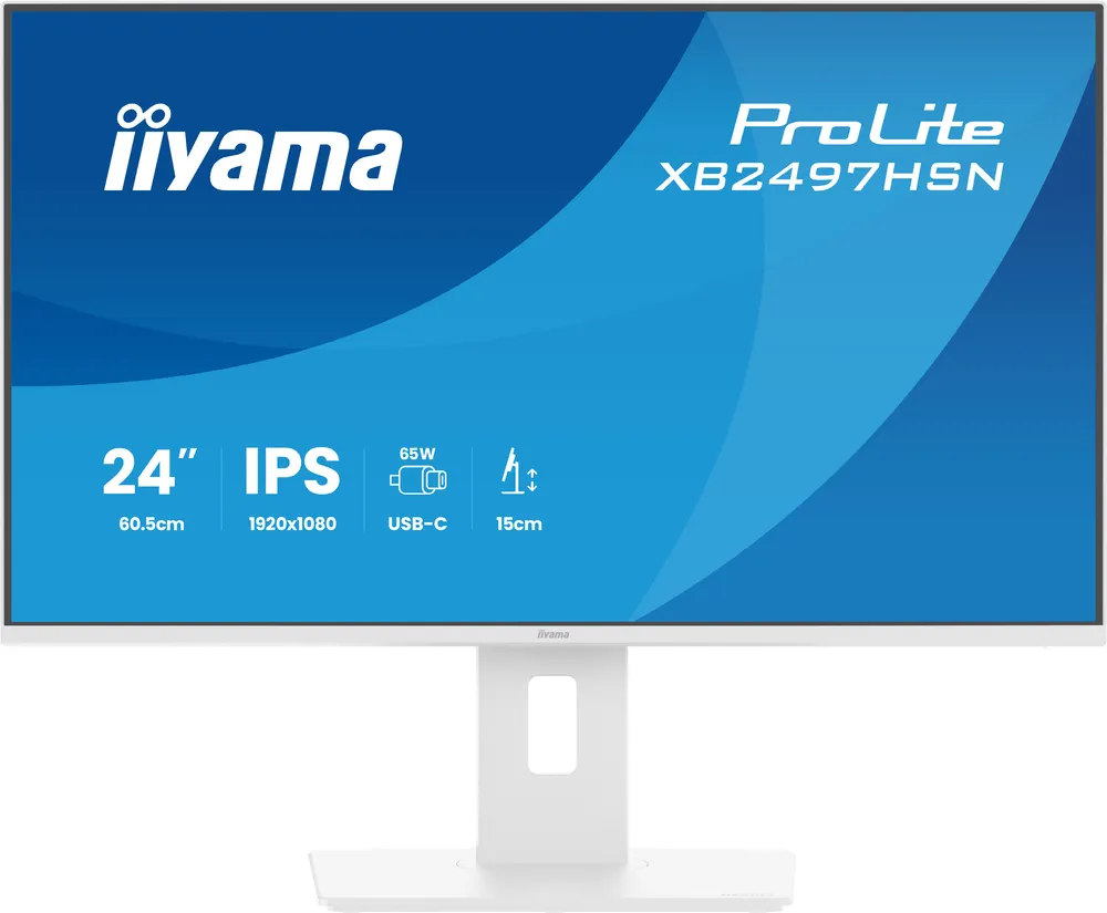 Monitor iiyama ProLite XB2497HSN-W1 23,8" FullHD 100Hz IPS USB-C Lautsprecher Höhenverstellbar
