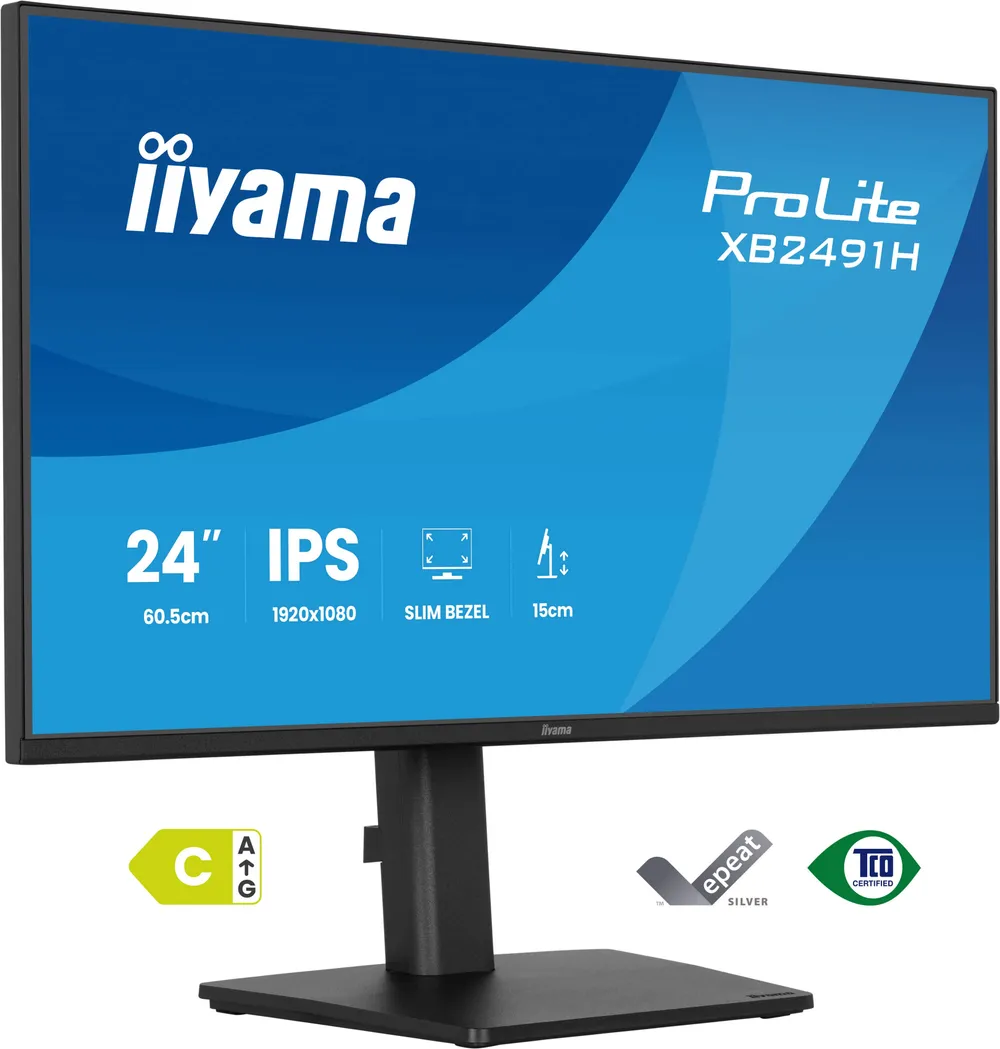 Monitor iiyama ProLite XB2491H-B1 24" FullHD 120Hz IPS Rahmenlos 1ms Ergonomisch