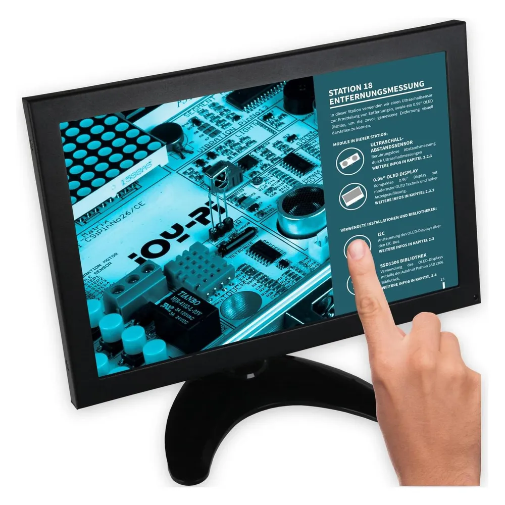 JOY-IT 25,4 cm (10") Touch Display im Metallgehäuse für Raspberry Pi