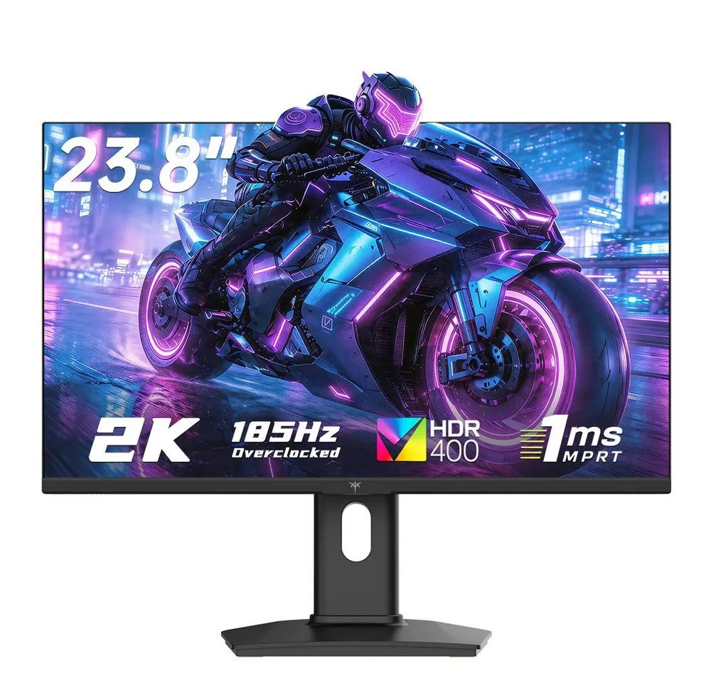 KTC H24T7 Gaming-Monitor (60,5 cm/23.8 ", 2560×1440 px, 2560 × 1440 QHD, 180 Hz, auf 185 Hz übertaktet)