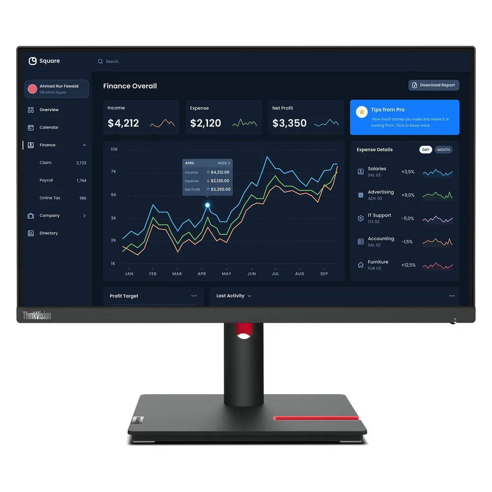 Lenovo ThinkVision T22i-30 (1920 x 1080 Pixel, 21.50")