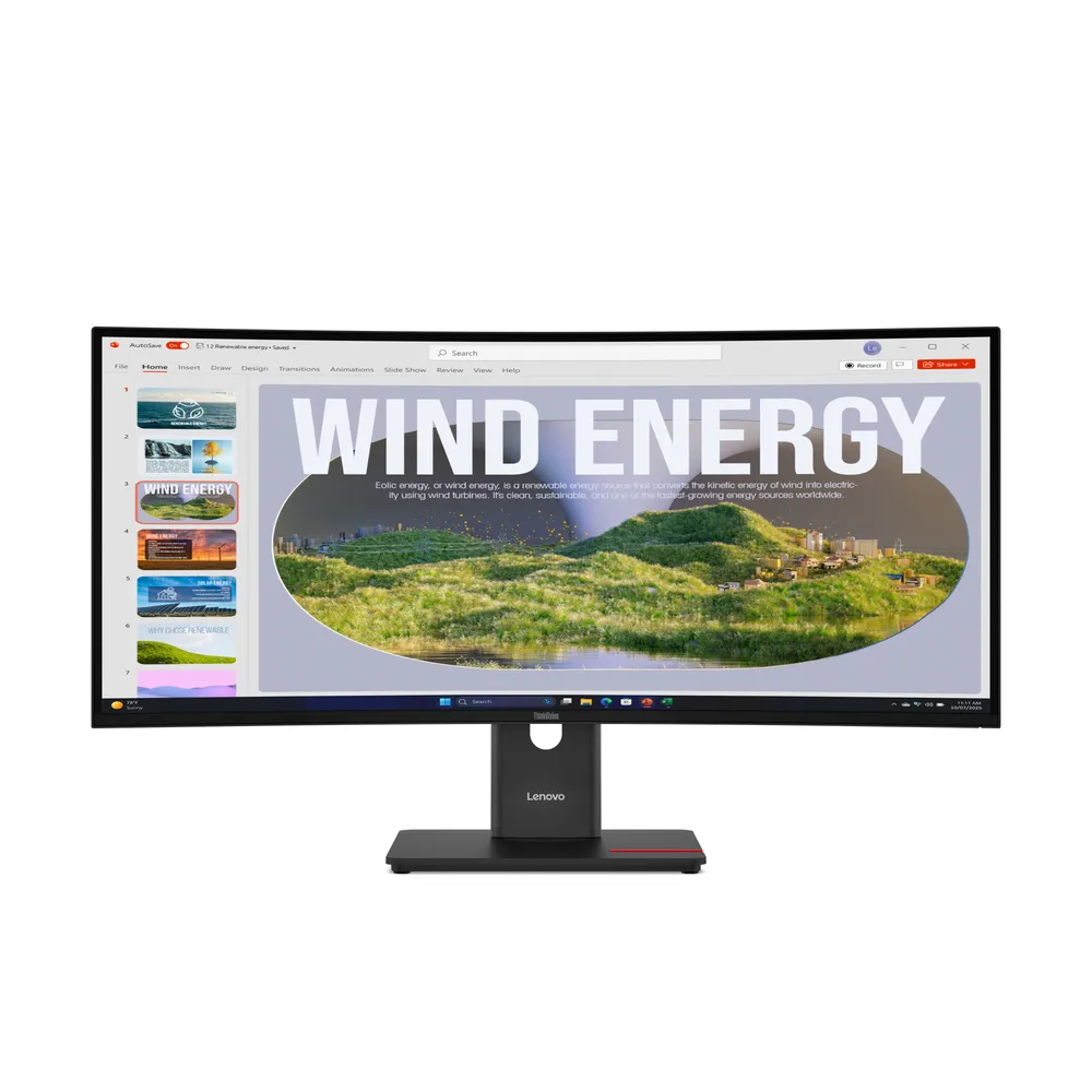 Lenovo ThinkVision T34WD-40 Curved-Monitor 86.4 cm (34") UWQHD | 64aegat1eu | VA - 4ms