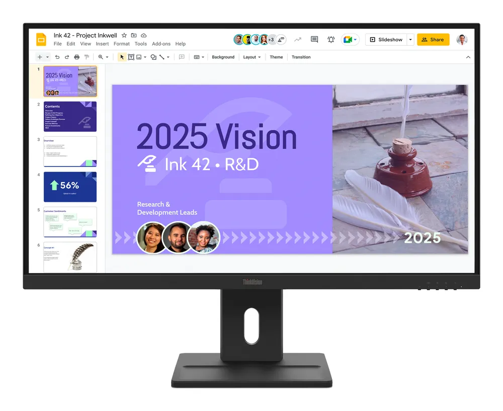 Monitor Lenovo ThinkVision E27Q-40 27" Quad HD 100Hz IPS 6ms Lautsprecher Höhenverstellung