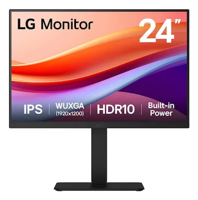 Monitor LG 24BA55W-B 24" WUXGA IPS HDR10 Höhenverstellbar USB Lautsprecher 5ms