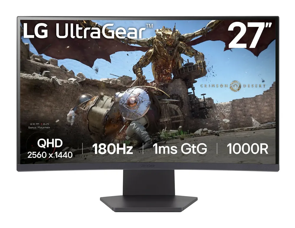 LG UltraGear 27GS60QX-B Curved-Monitor 68.4 cm (27") (WQHD) | 27gs60qx-b.aeuq | VA - 1ms
