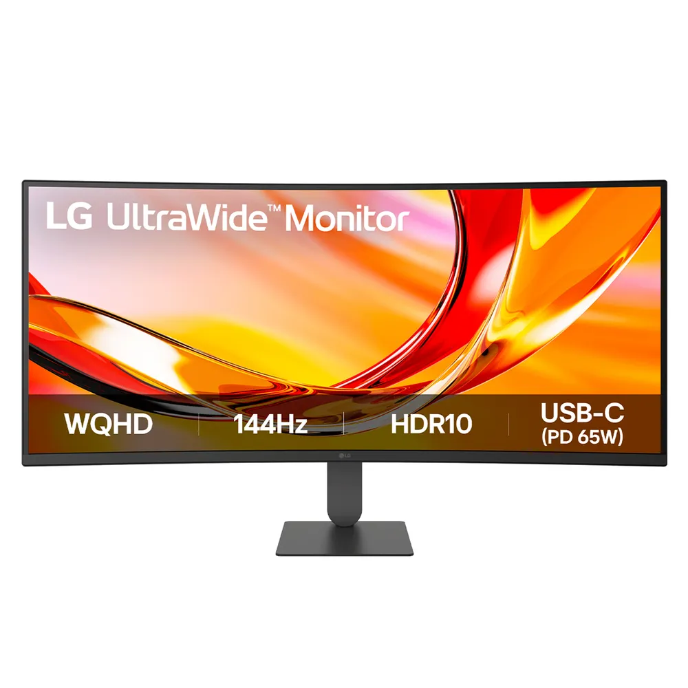 Monitor LG 34'' UltraWide Quad HD 144Hz VA Curved FreeSync Premium HDR10 Höhenverstellbar