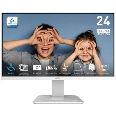 Monitor MSI PRO MP2412W 23,8" FullHD 100Hz VA 1ms Antireflexion Weiß VESA