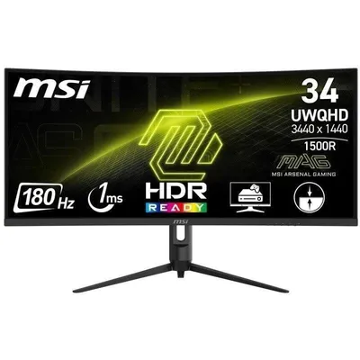 Monitor MSI MAG 342CQR E2 34" UWQHD 180Hz VA Curved 1ms HDR Adaptive-Sync