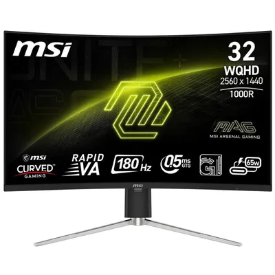 MSI MAG 325CQRF QD-E2 31,5" LED Rapid VA QHD 180 Hz 0,5 ms Adaptive Sync gebogen USB-C