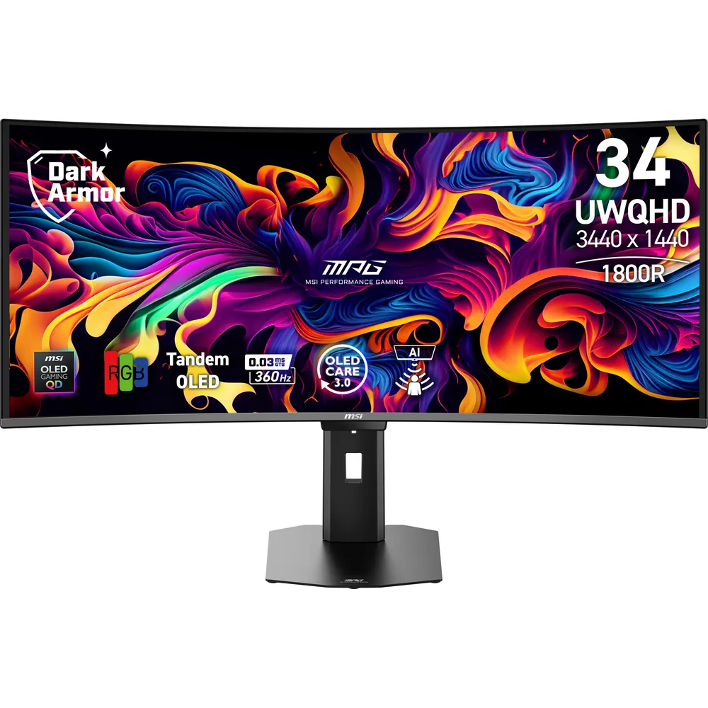 Monitor MSI MPG 341CQR QD-OLED X36 34" UWQHD 360Hz QD-OLED Curved 0
