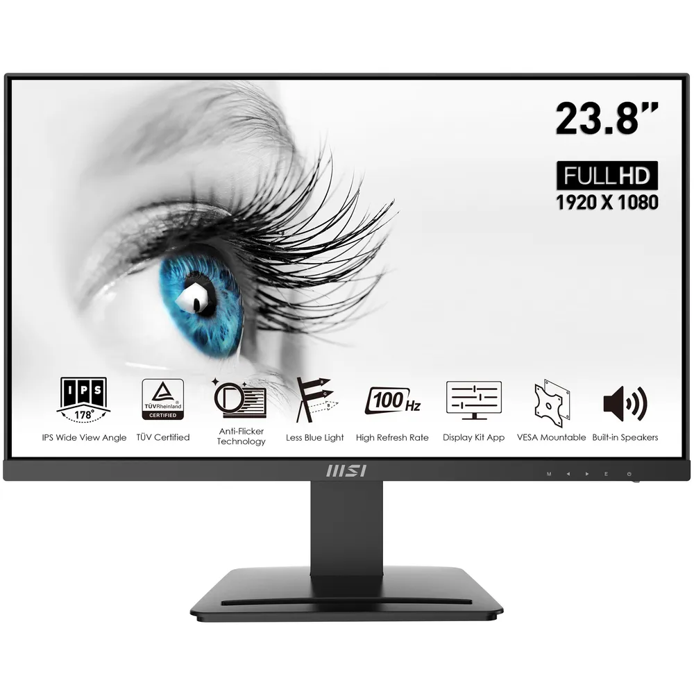 MSI PRO MP243X 23,8" IPS Full HD 100 Hz FreeSync Eye Care Business-Monitor VESA-Lautsprecher