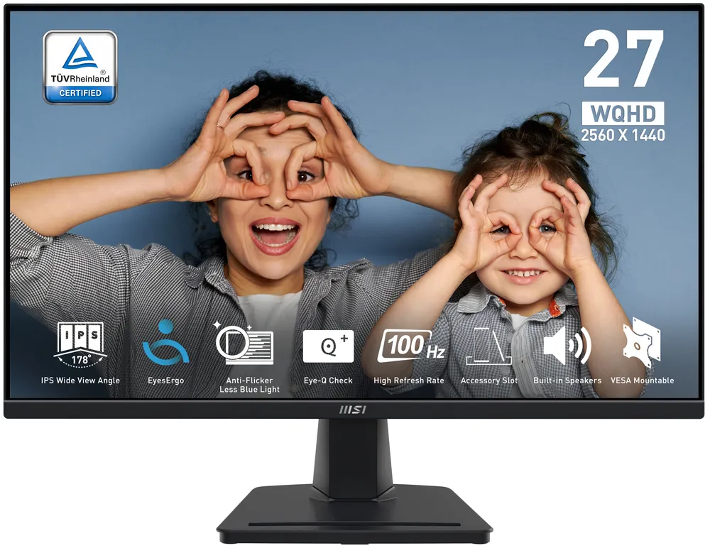 MSI Pro MP275Q Computerbildschirm 68,6 cm (27") 2560 x 1440 Pixel UltraWide Quad HD LCD Schwarz