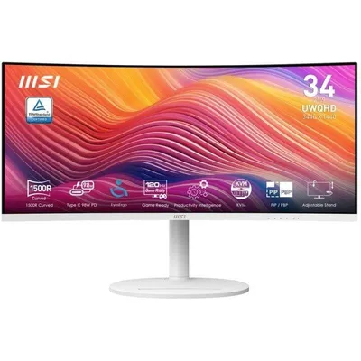 Monitor MSI Modern MD342CQPW 34" UltraWide Quad HD 120Hz VA Curved KVM USB-C