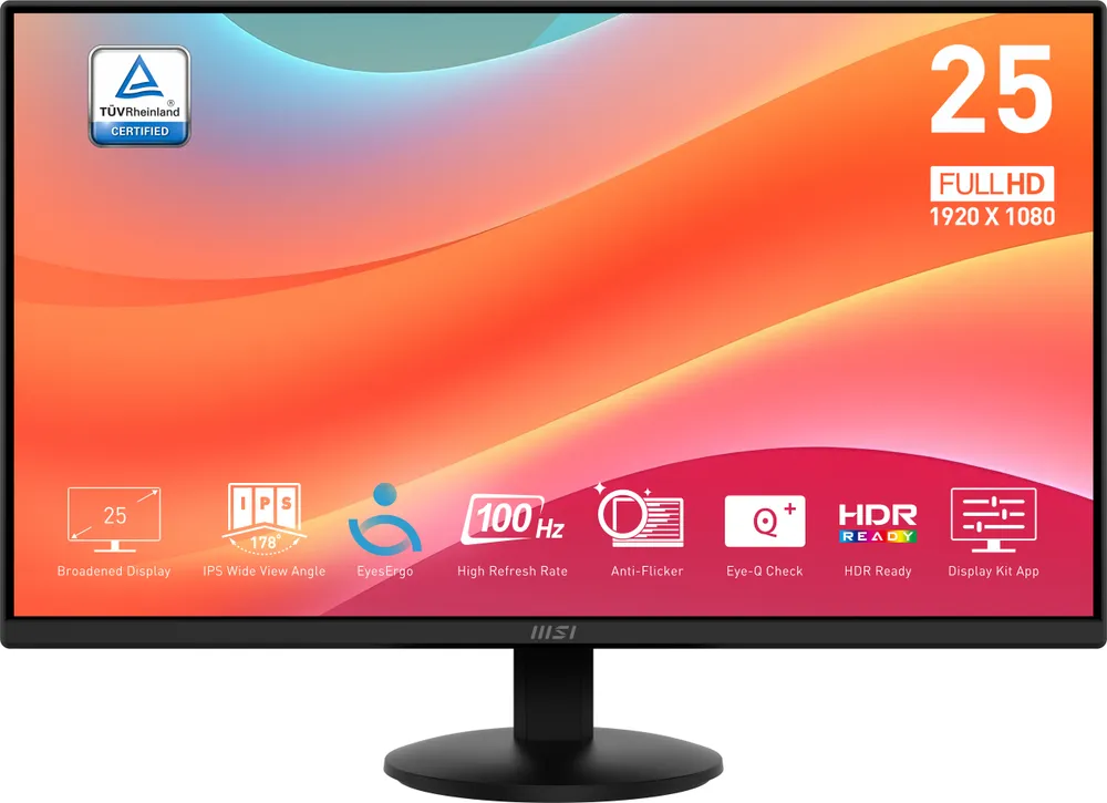 Monitor MSI Pro MP252L 24,5" FullHD 100Hz IPS HDR Antireflex 1ms