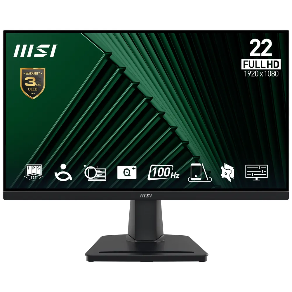 Monitor MSI Pro MP225V 21.4" FullHD 100Hz VA 4ms Rahmenlos VESA