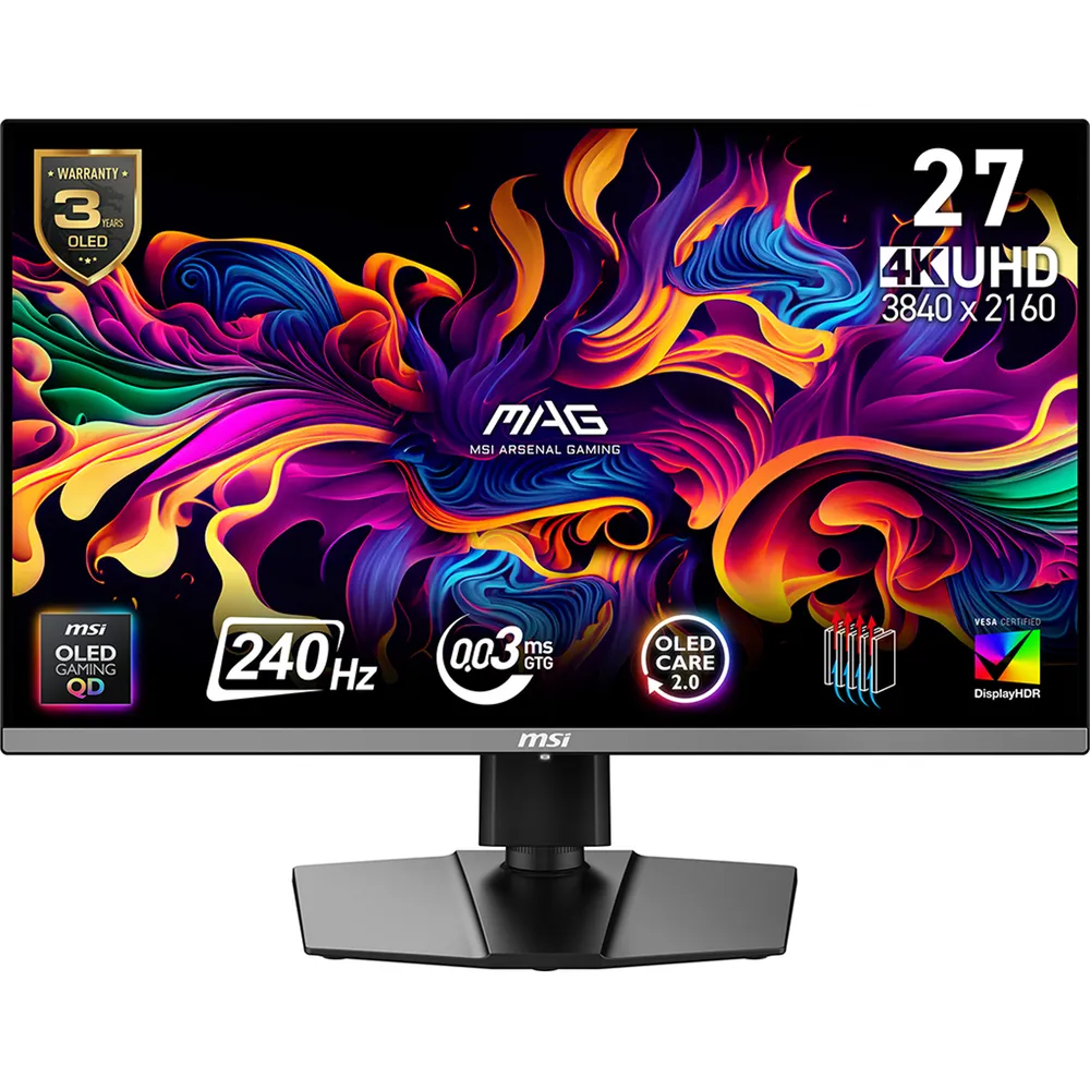Monitor MSI MAG 272UP QD-OLED X24 26,5" UltraHD 4K 240Hz QD-OLED 0,03ms