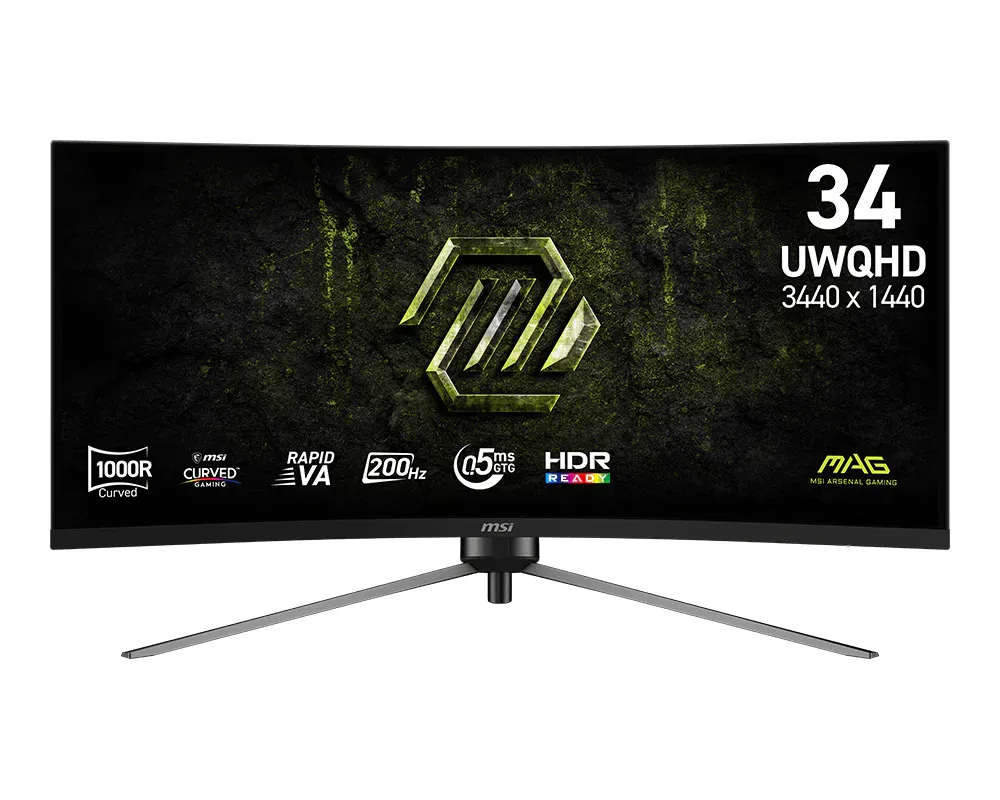 Monitor MSI MAG 345CQRF E20 34" UltraWide Dual Quad HD 200Hz Rapid VA Curved Höhenverstellbar