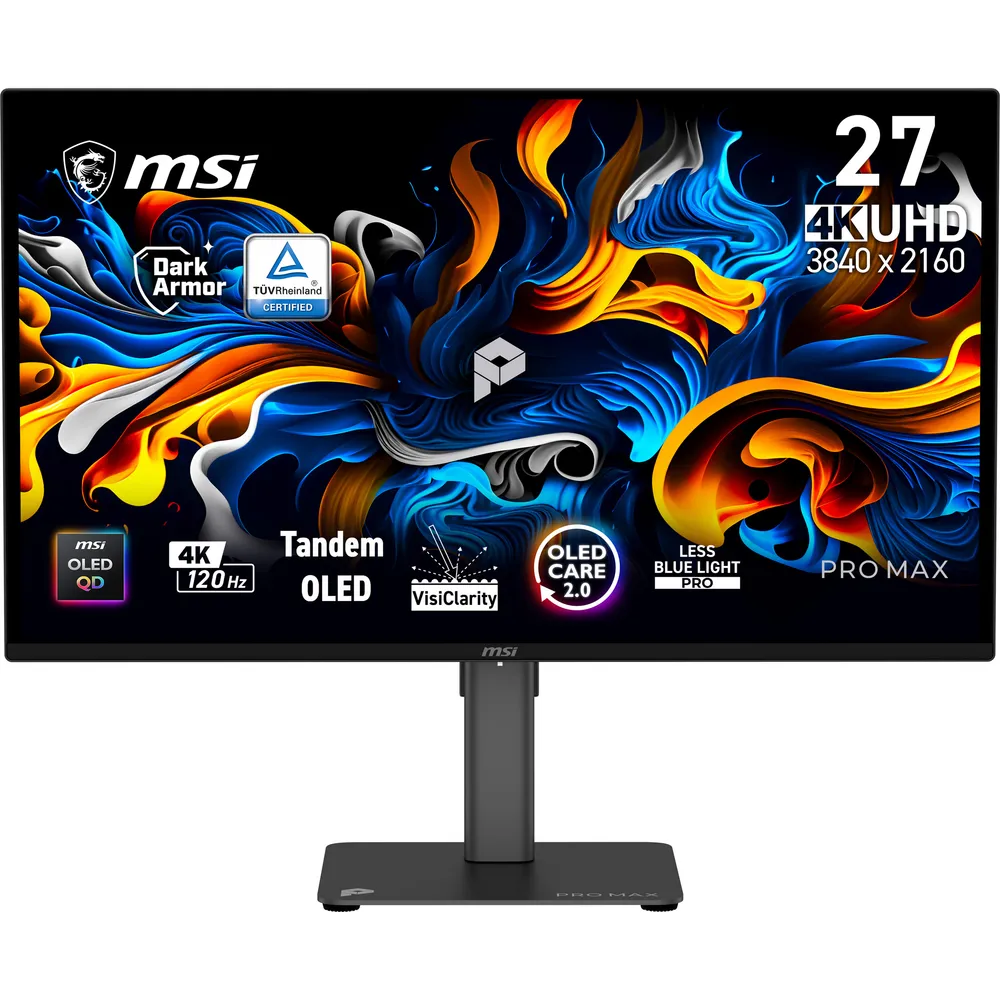 Monitor MSI Pro MAX 271UPX12G 26,5" UltraHD 4K 120Hz QD-OLED Höhenverstellbar