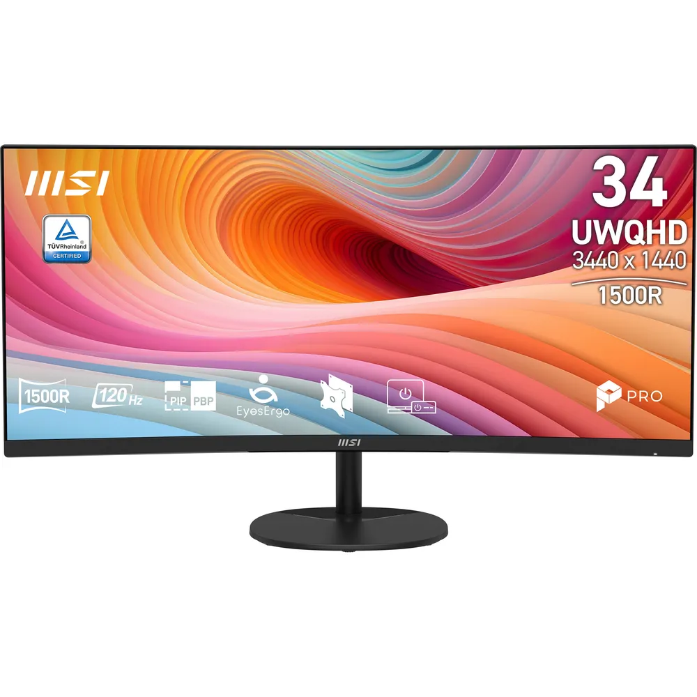 PRO MP341CQDE, Schwarz, 34 Zoll, Curved, UWQHD, VA, 100 Hz, 1 ms