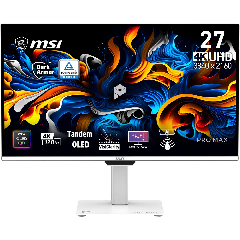 Monitor MSI Pro MAX 271UPXW12G 26,5" UltraHD 4K 120Hz QD-OLED Höhenverstellbar