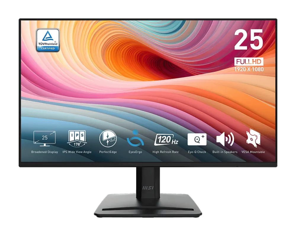Monitor MSI Pro MP252 E2 24.5" FullHD 120Hz IPS 4ms Lautsprecher HDR