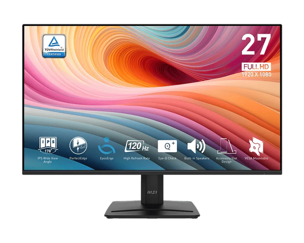MSI Pro MP275 E2 27″ 1080p 120Hz IPS-Lautsprecher VESA sRGB DisplayPort HDMI VGA