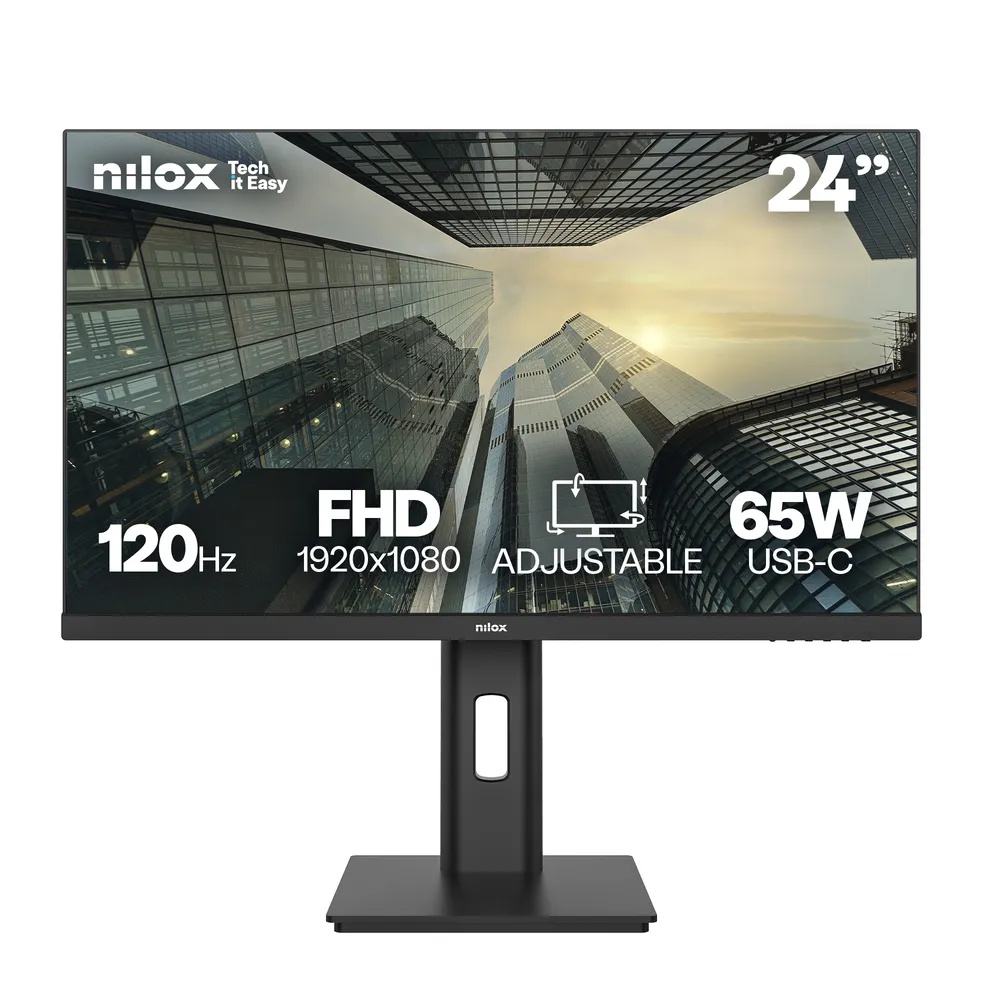 Monitor Nilox NXM24REG12065 24" Full HD 120Hz IPS USB-C Höhenverstellbar 4ms