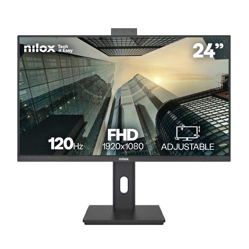 Monitor 24" Full HD 120Hz IPS Webcam Lautsprecher höhenverstellbar drehbar schwarz