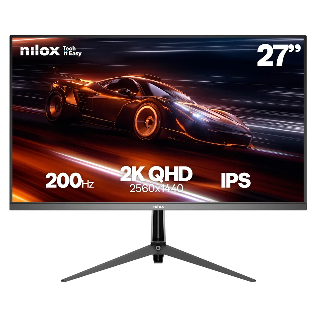 Monitor Nilox 27" 2K 200Hz IPS NVIDIA G-SYNC FreeSync VESA Schwarz