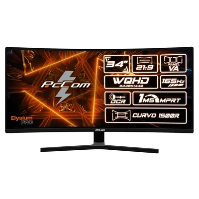 PcCom Elysium Pro 34" LED UltraWide WQHD 165Hz FreeSync Curved