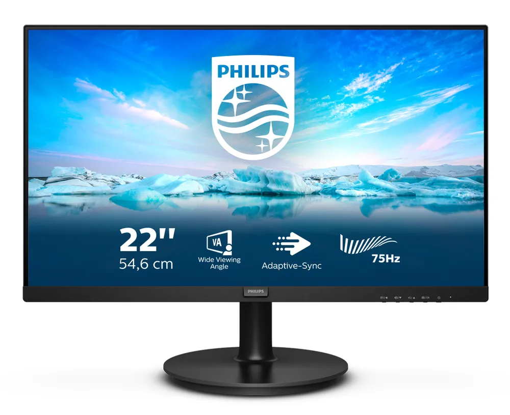 Philips V-line 222V8LA Monitor 55.9cm (22") Full HD | 222v8la/00 | VA - 4ms
