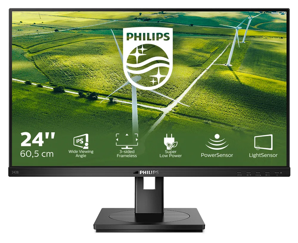 Monitor Philips 242B1G/01 23.8" FullHD 75Hz IPS Höhenverstellbar USB Lautsprecher