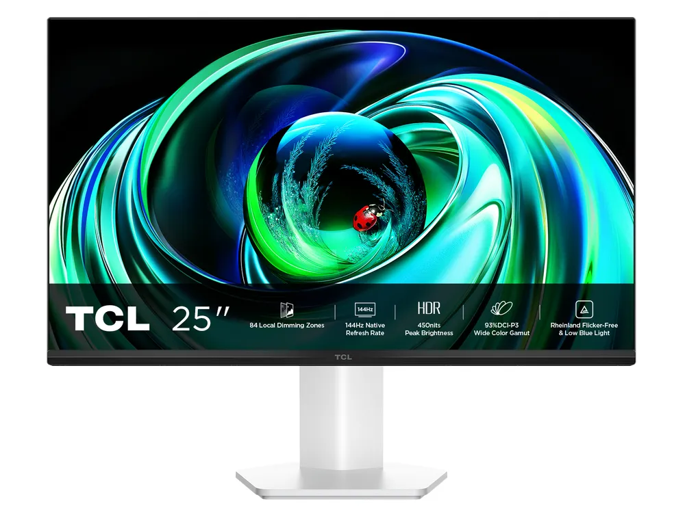 Monitor TCL 25G54 25" 1920x1080 144Hz IPS Mini LED Weiß HDR10