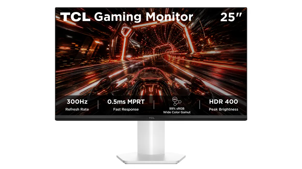 Monitor TCL P1 25P1AD 25" FullHD 300Hz IPS FreeSync Premium HDR400 Weiß 0,5ms